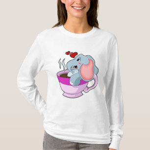 T-shirt Elephant avec la coupe du café