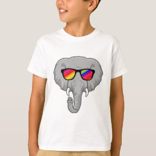 T-shirt Eléphant avec lunettes de soleil