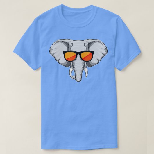 T-shirt Eléphant avec lunettes de soleil (Design devant)