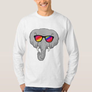 T-shirt Eléphant avec lunettes de soleil