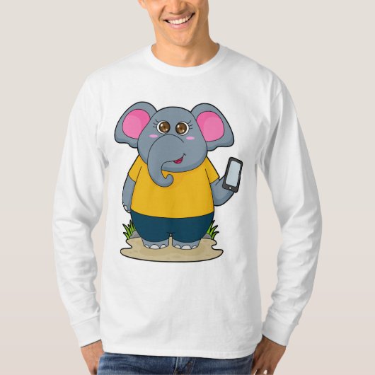 T-shirt Eléphant avec mobile (Devant)