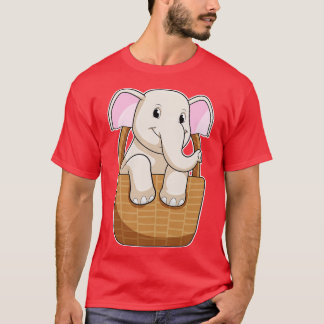T-shirt Eléphant avec panier