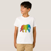T-shirt Eléphant avec Pixels (Devant entier)