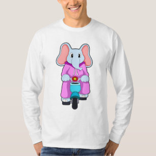 T-shirt Eléphant avec vélo