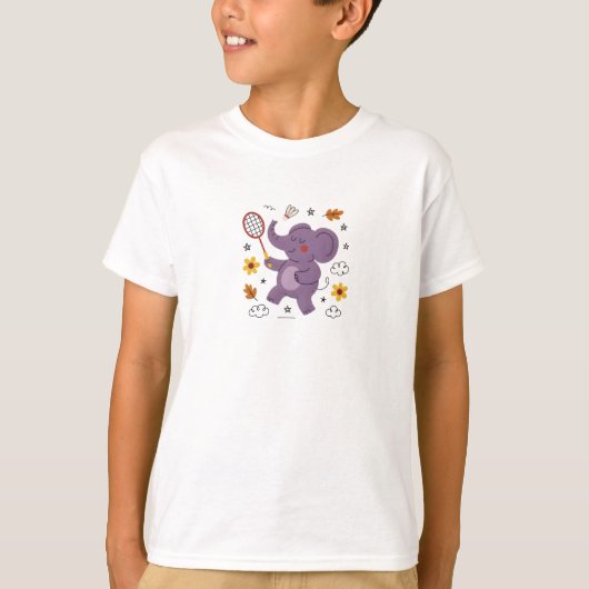 T-shirt Éléphant bébé amusant (Devant)