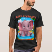 T-shirt Eléphant Bébé Basique Hommes (Devant)