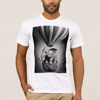 T-shirt Elephant bébé dans un ballon à air chaud