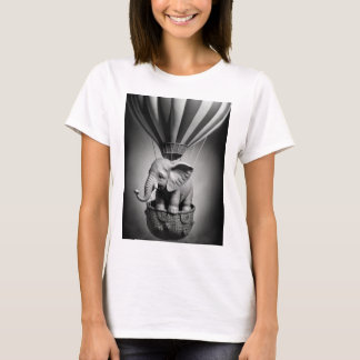 T-shirt Elephant bébé dans un ballon à air chaud