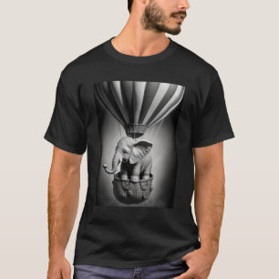 T-shirt Elephant bébé dans un ballon à air chaud