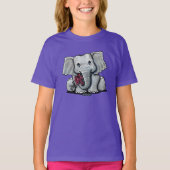 T-shirt Eléphant bébé KiniArt (Devant)