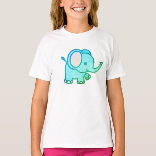 T-shirt Eléphant Bébé mignon (Devant)