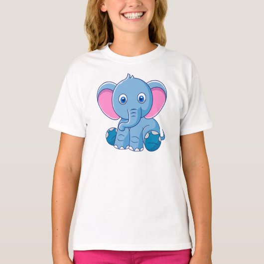T-shirt Eléphant Bébé mignon (Devant)