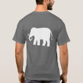 T-shirt Eléphant blanc sur foncé (Dos)