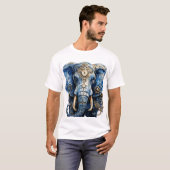 T-shirt éléphant bleu (Devant entier)