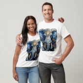 T-shirt éléphant bleu (Unisexe)