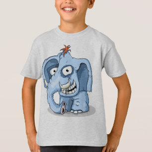 T-shirt Éléphant bleu joyeux