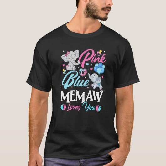 T-shirt Elephant bleu rose maw vous aime Grossesse Revea (Devant)
