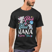 T-shirt Elephant bleu rose Nana vous aime Grossesse Révéla (Devant)