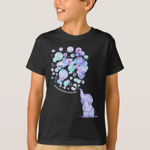 T-shirt Eléphant Bleu Violet Ballons Prévention du suicide