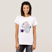 T-shirt Elephant Bowling Bowling ball Bowling pin (Devant entier)