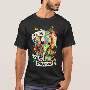 T-shirt Éléphant C'est Ok D'être Différent Maman Autisme P