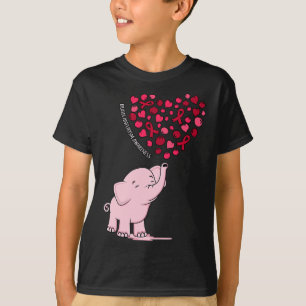 T-shirt Elephant Coeur Ruban Cerveau Aneurysme Sensibilisa