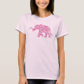 T-shirt Eléphant Coeurs roses (Devant)