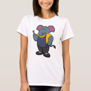 T-shirt Elephant coiffeur avec ciseaux