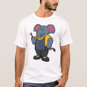T-shirt Elephant coiffeur avec ciseaux (Devant)