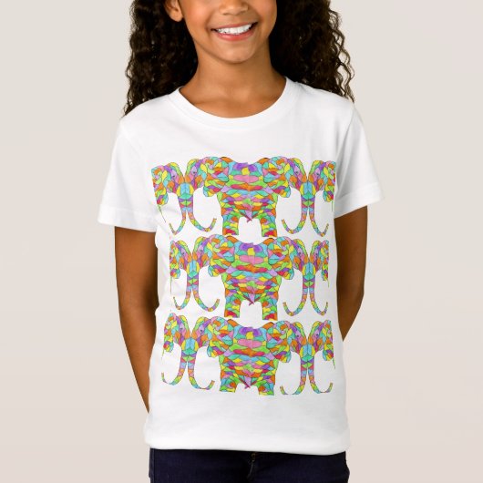 T-Shirt Eléphant coloré (Devant)