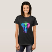T-shirt Eléphant Coloré Style Art Eléphant (Devant entier)