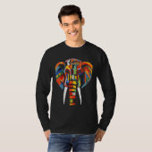 T-shirt Elephant colourful artwork  animal motif animal el (Devant entier)