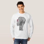 T-shirt Elephant comme coiffeur avec peigne (Devant entier)