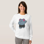T-shirt Elephant comme joueur de handball avec Handball (Devant entier)