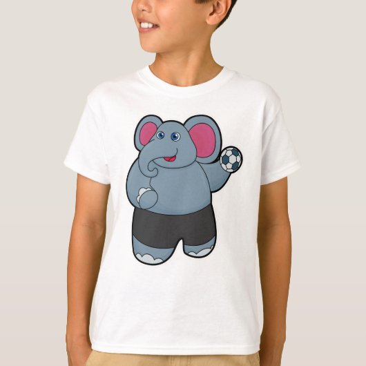 T-shirt Elephant comme joueur de handball avec Handball (Devant)