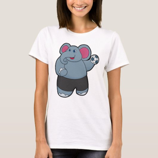 T-shirt Elephant comme joueur de handball avec Handball (Devant)