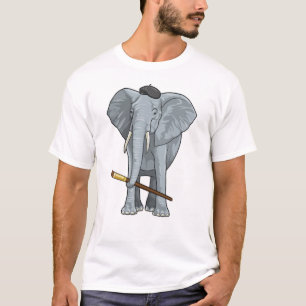 T-shirt Eléphant comme peintre avec pinceau