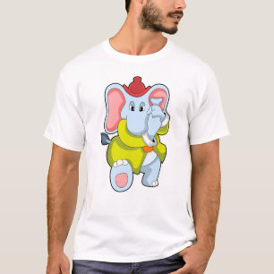 T-shirt Elephant comme pompier avec Proboscis