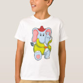 T-shirt Elephant comme pompier avec Proboscis (Devant)