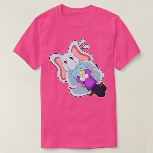 T-shirt Elephant Comme Vélo Avec Moto (Design devant)