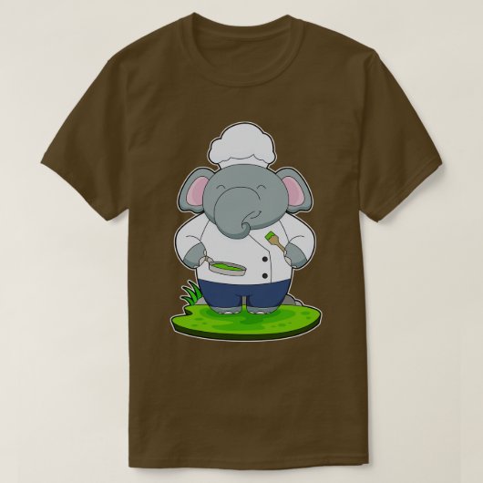 T-shirt Elephant Cook Pan (Design devant)