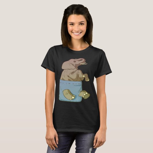T-shirt Elephant Cute Animals  for (Devant entier)
