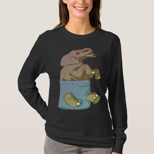T-shirt Elephant Cute Animals  for (Devant)