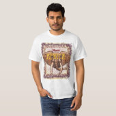 T-shirt éléphant d'Afrique sépia (Devant entier)