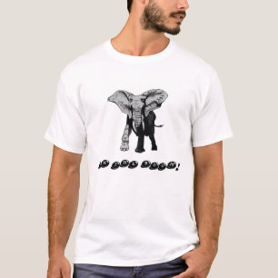 T-SHIRT ÉLÉPHANT DANS LA PIÈCE EN T DE CHAMBRE