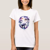 T-shirt Eléphant d'aquarelle violet (Devant)