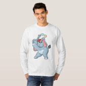 T-shirt Éléphant de baseball (Devant entier)