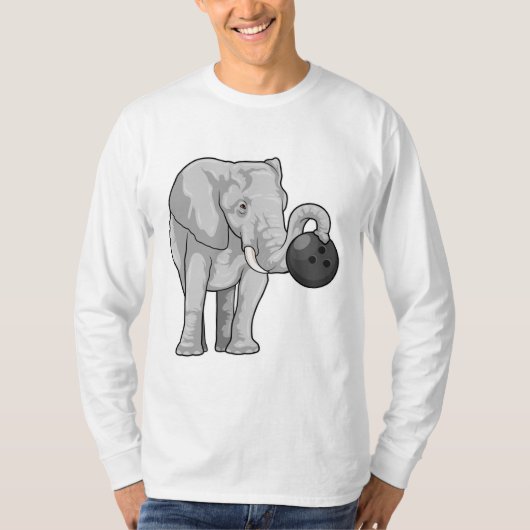T-shirt Éléphant de bowling (Devant)