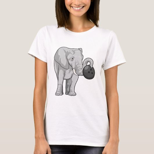 T-shirt Éléphant de bowling (Devant)