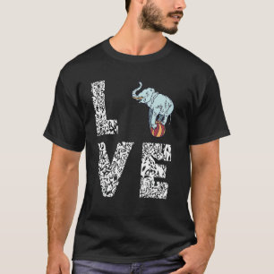 T-shirt Éléphant de cirque équilibre balle amour léopard c